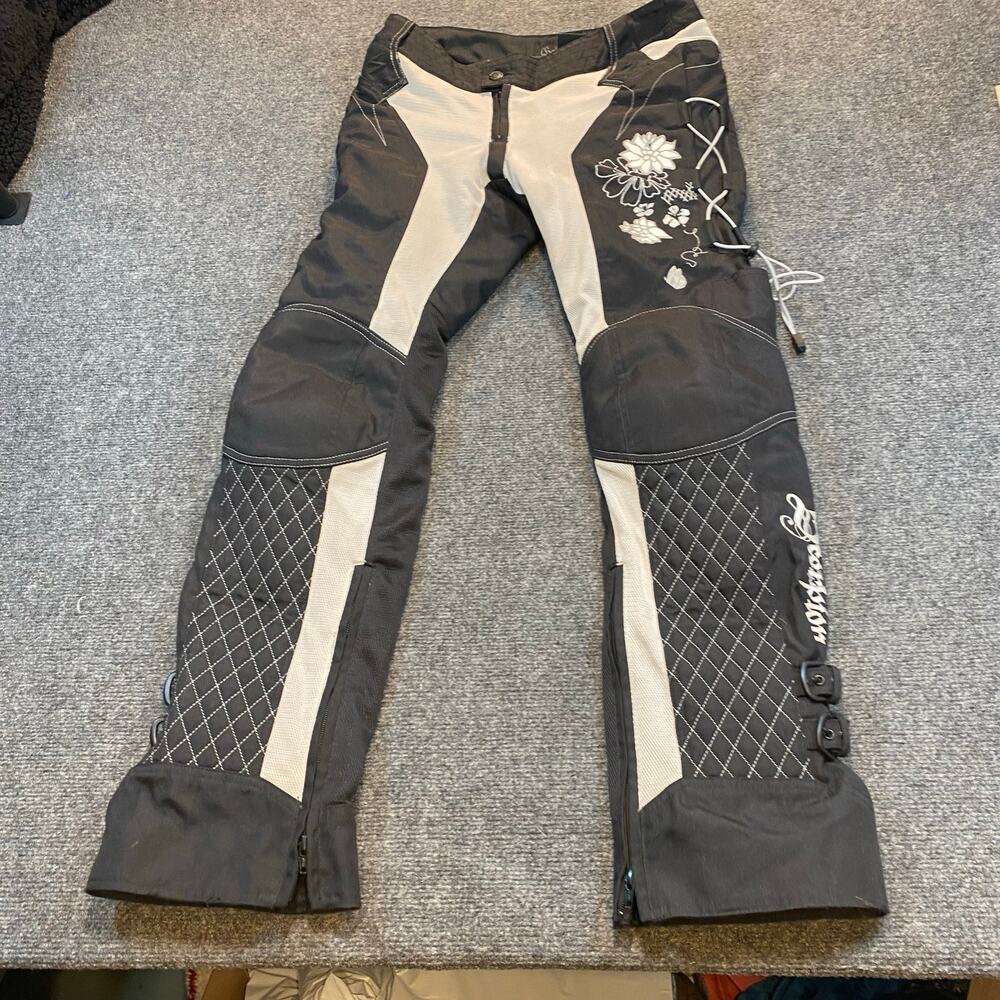 Scorpion EXO Skeletal Savannah Mesh Motorcycle Riding Pants Womens Medium Black